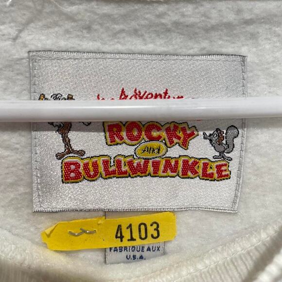 Vintage 90s Dudley Do Right Rocky and Bullwinkle Rare Cartoon Crewneck Adult XL - Picture 2 of 3